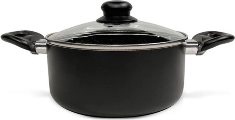 Kαστρόλα Kitchisimo Nero με καπάκι 20 cm, 2,5 l, αντικολλητική επιφάνεια