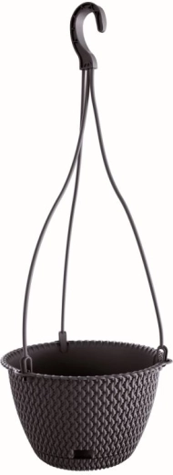 Κρεμαστή γλάστρα Splofy Round W 23 cm ανθρακί