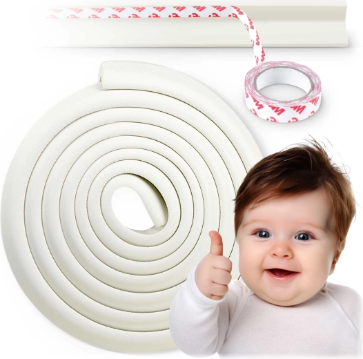 Αφρώδες προστατευτικό γωνιών ασφαλείας RICOKIDS, λευκό, 6 m
