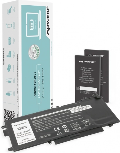 Μπαταρία Movano K5XWW για Dell Latitude 5289 και 7390 2‑σε‑1, 4200 mAh