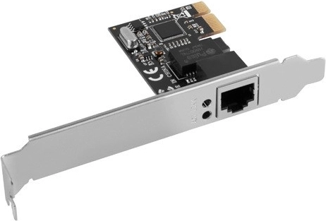Κάρτα δικτύου PCIe 1x RJ45 1 Gb/s με χαμηλό προφίλ LANBERG (RTL8111C)