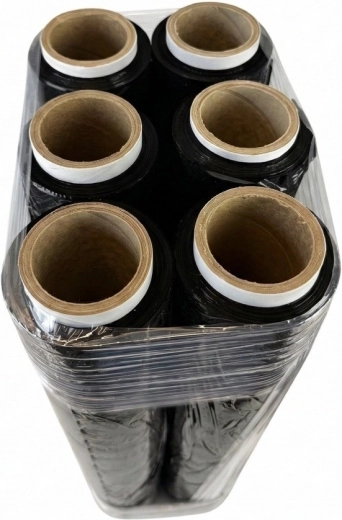 Μεμβράνη stretch μαύρη 23 μm, 6× ρολά 1,5 kg