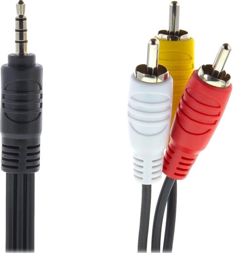 Καλώδιο AV Sencor, υποδοχή jack 3,5 mm σε 3× RCA, 1,5 m