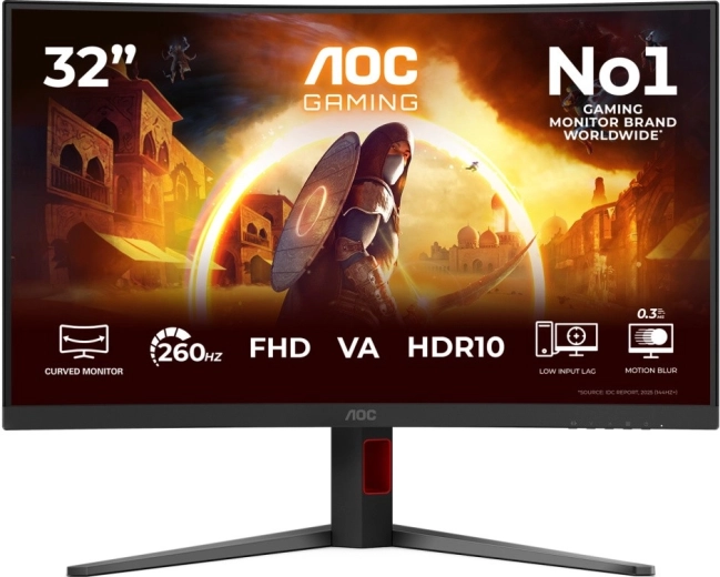AOC Gaming καμπύλη gaming οθόνη C32G4Z 31,5" VA 260 Hz