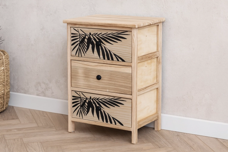 Συρταριέρα με 3 συρτάρια Zofia 40 × 29 × 58 cm