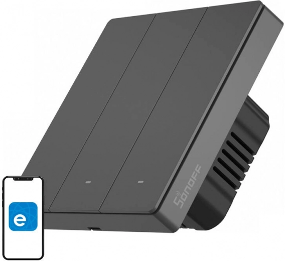 Έξυπνος επιτοίχιος διακόπτης Sonoff M5 με WiFi, 3 καναλιών