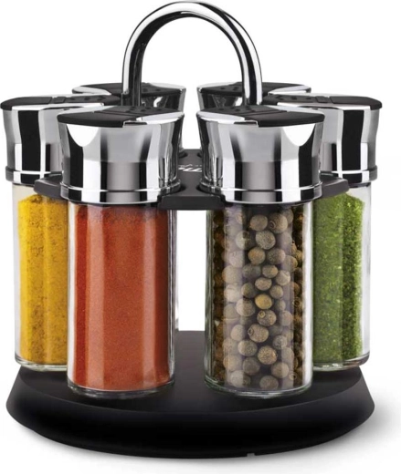 Σετ βαζάκια μπαχαρικών Lamart Spice με περιστρεφόμενη βάση, 6 τεμ.