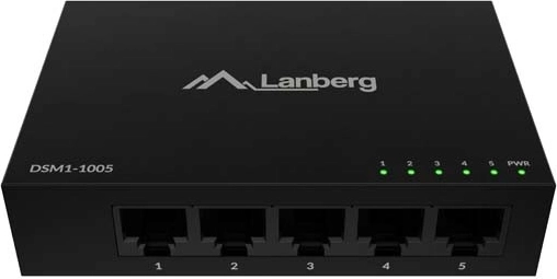Μη διαχειριζόμενος gigabit επιτραπέζιος switch 5× RJ‑45, μεταλλικό σασί, 12 V