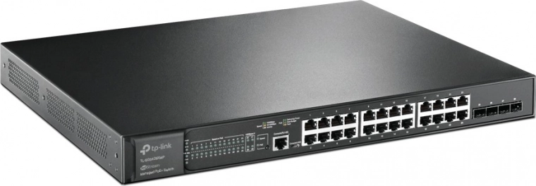 Tp-link jetstream sg3428xmp διαχειριζόμενος gigabit poe+ switch 24× rj45 και 4× sfp+ 10g