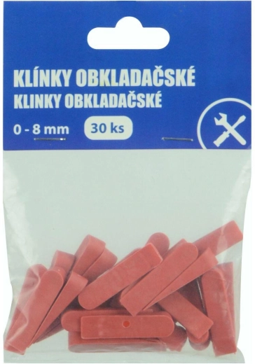 Πλαστικές σφήνες πλακιδίων 0–8 mm, 30 τεμ.