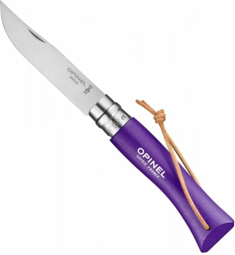 Πτυσσόμενο μαχαίρι τσέπης OPINEL N°07 Trekking μωβ, ξύλο οξιάς, 8 cm