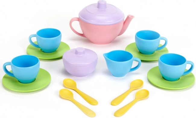 Green Toys ροζ σετ τσαγιού 17 τεμ.