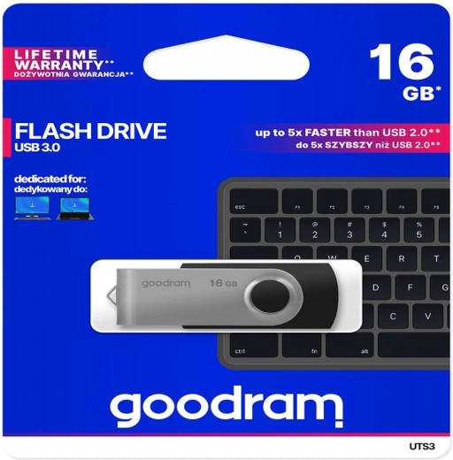 Flash disk goodram twister 16 gb usb 3.0 μπλε