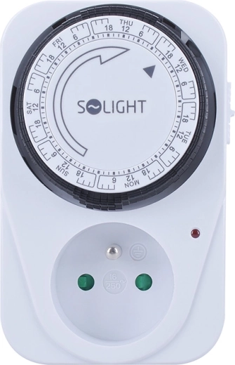 Solight μηχανικός εβδομαδιαίος χρονοδιακόπτης πρίζας