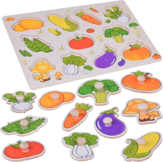 Ξύλινο εκπαιδευτικό παζλ λαχανικά