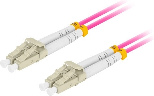 Διπλό οπτικό patchcord MM LC/UPC–LC/UPC OM4 50/125 LSZH 5 m μωβ - 1 τεμάχιο