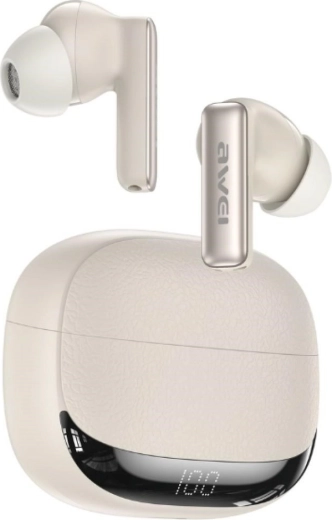 Awei TA19 ANC ασύρματα ακουστικά TWS Bluetooth 6.0 μπεζ