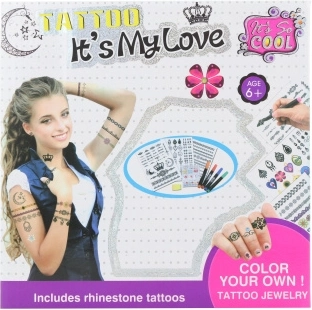 Δημιουργικό σετ τατουάζ με γκλίτερ και στρασάκια για παιδιά 6+