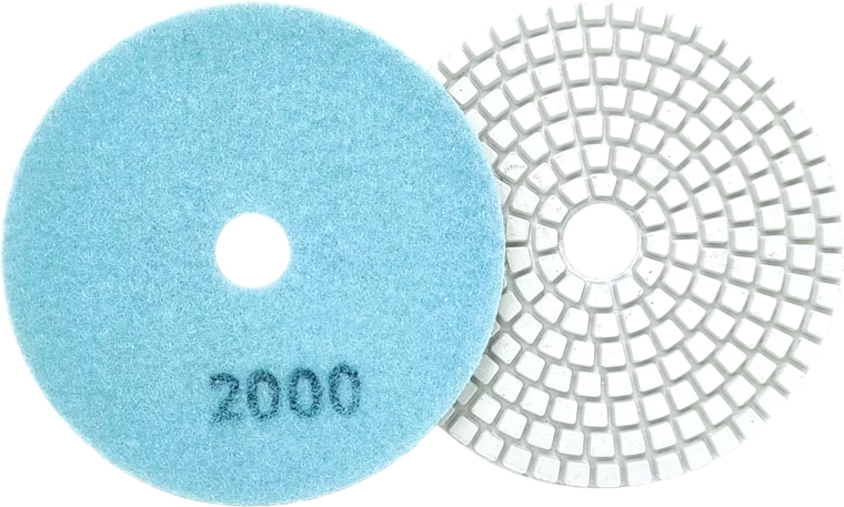 Σετ 10 διαμαντένιων δίσκων στίλβωσης 80 mm, στεγνή & υγρή στίλβωση, Velcro (σκρατς), κόκκωση 2000