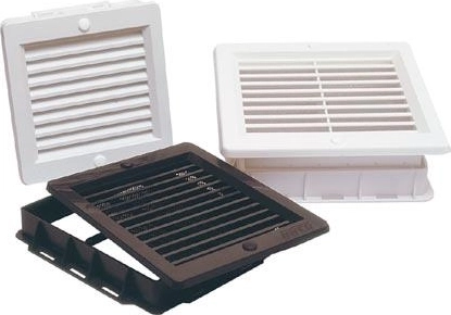 Αεραγωγός γρίλια με σίτα 150 × 150 mm καφέ