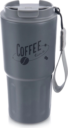 Θερμοκούπα καφέ 590 ml Coffee Time – γκρι ανοξείδωτη