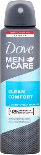 Dove Men+Care Clean Comfort αντιιδρωτικό σπρέι 150 ml