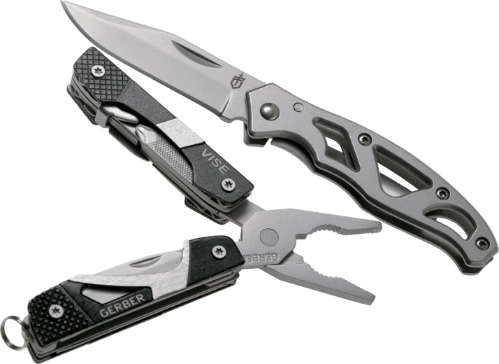 Gerber Vise + Mini Paraframe πολυλειτουργική πένσα και μαχαίρι τσέπης 5,6 cm