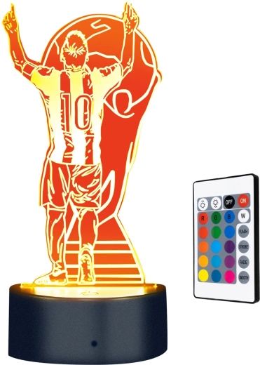 3D νυχτερινό φωτιστικό Lionel Messi Champion