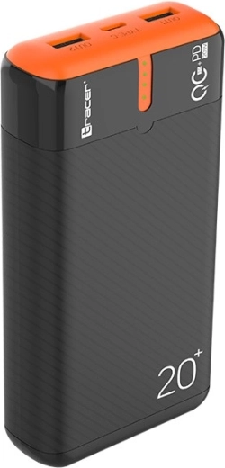 Powerbank tracer energen 20000 mAh με PD και QC 3.0, μαύρο‑πορτοκαλί