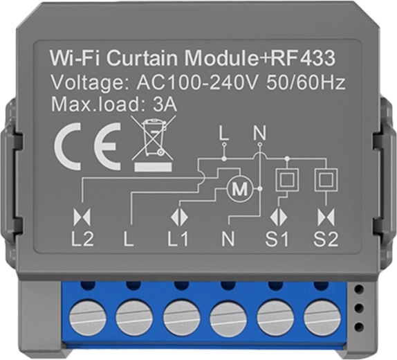 Έξυπνη μονάδα για κουρτίνες Avatto με Wi‑Fi και RF