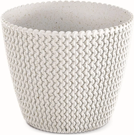 Γλάστρα Splofy Eco Wood 15,7 cm – λευκή