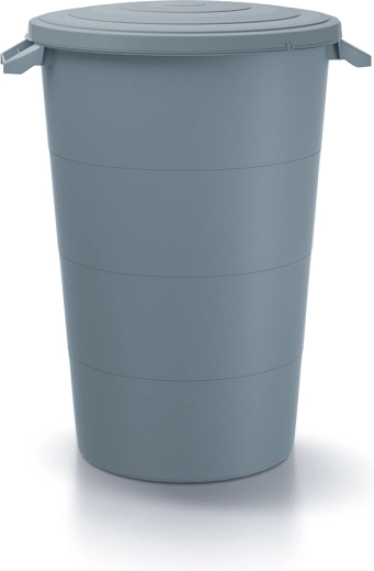 Πλαστικό δοχείο Smooth με χειρολαβές 80 l ανοιχτό γκρι