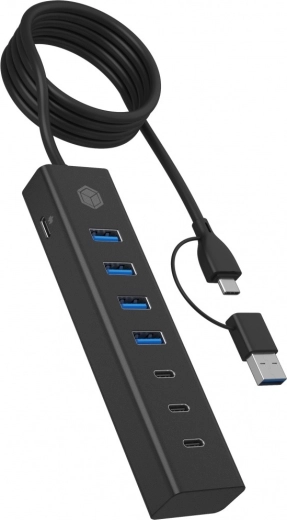 ICY BOX Hub USB 3.2 Gen 1 με 7 θύρες, 3× USB‑C και 4× USB‑A