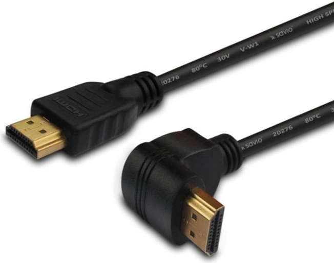 Savio γωνιακό καλώδιο HDMI v1.4 3D 4K 1,5 m χρυσό