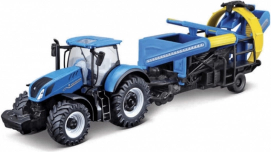 Bburago Farmland τρακτέρ New Holland T7.315 HD με καλλιεργητή 10 cm
