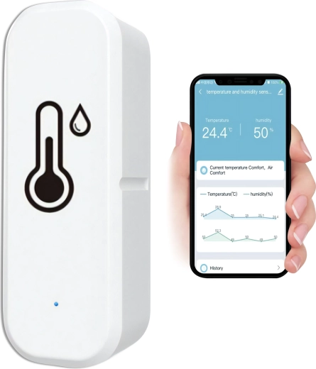Έξυπνο WiFi θερμόμετρο και υγρόμετρο tuya smart (alexa & google assistant) - 1 τεμάχιο