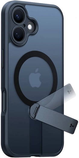 Θήκη με περιστρεφόμενη βάση TORRAS Pstand Spin για iPhone 16, μαύρη
