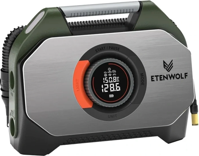 Αεροσυμπιεστής αυτοκινήτου Etenwolf S7 με powerbank 38.400 mAh
