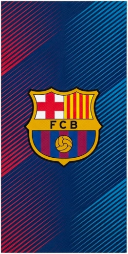 Βαμβακερή πετσέτα μπάνιου FC Barcelona με ρίγες
