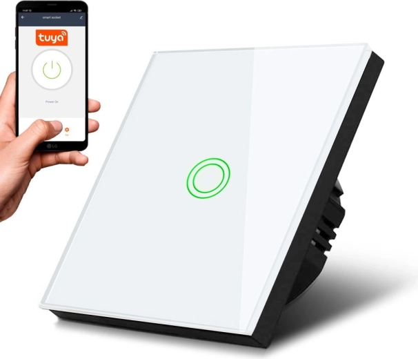 Απλός Wi‑Fi SMART διακόπτης φωτισμού αφής MACLEAN MCE715W λευκός