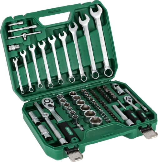 Σετ καστάνιας και καρυδάκια Stalco 1/2" + 1/4" (82 τεμάχια)