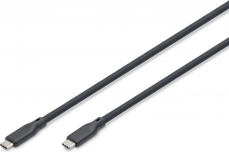 Σιλικονούχο καλώδιο USB-C σε USB-C 2 m, USB 3.2 Gen2 4K 100W, μαύρο