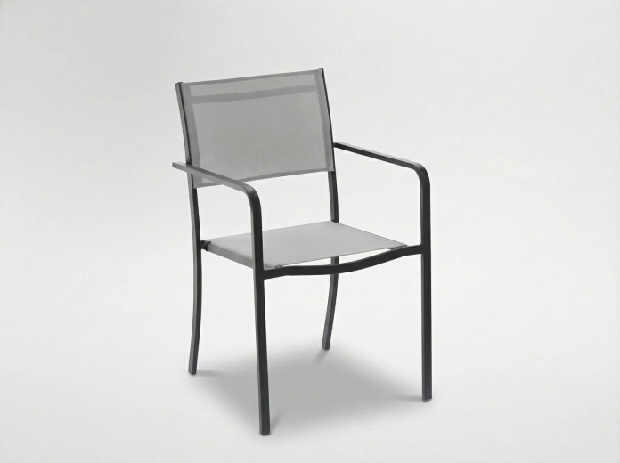 Στοίβαζόμενη κρεκλίτσα κήπου γκρι 54 × 55 × 86 cm