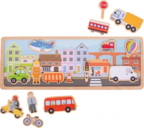 Μαγνητικό παζλ πόλη Bigjigs Toys