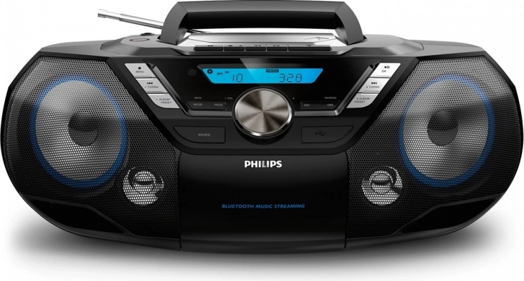 Φορητό ραδιόφωνο CD boombox PHILIPS με Bluetooth, USB, DAB+ και FM