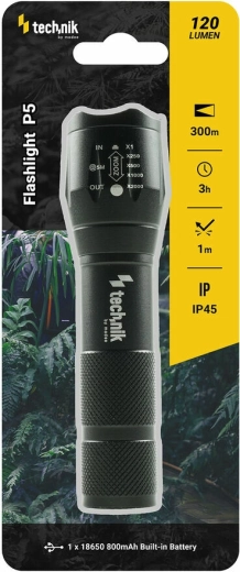 Φακός Technik MT-P5 με φόρτιση USB και LED CREE XPE