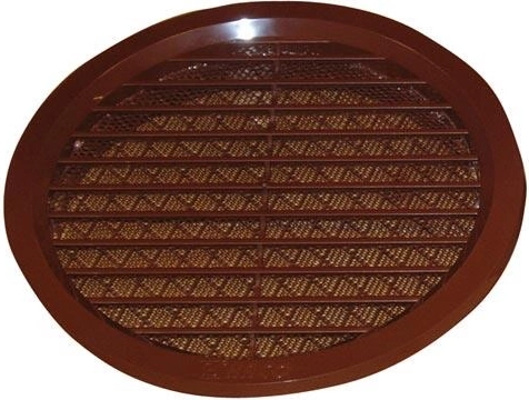 Αεραγωγός σχάρα με σίτα, διάμετρος 150 mm, καφέ
