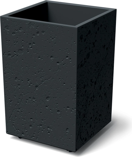 Γλάστρα Sierra Square High με εφέ σκυροδέματος 38,5 cm – μαύρη