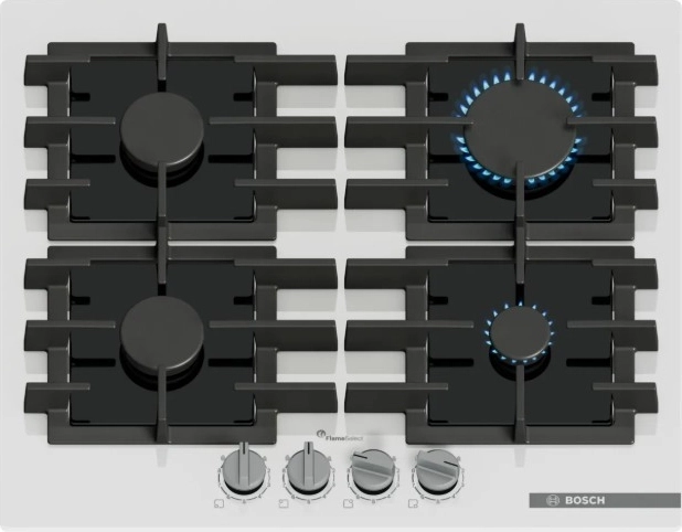 Γυάλινη εστία υγραερίου Bosch FlameSelect