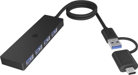 Διανομέας με 4 θύρες USB Type-A με σύνδεσμο Type-C/A